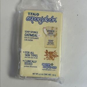 T.TAIO Esponjabón Oatmeal Soap-Sponge - Cream